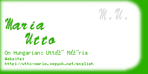 maria utto business card